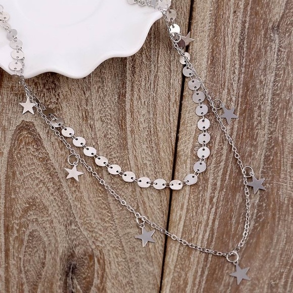 Silver Star Choker Necklace - Picture 3 of 5